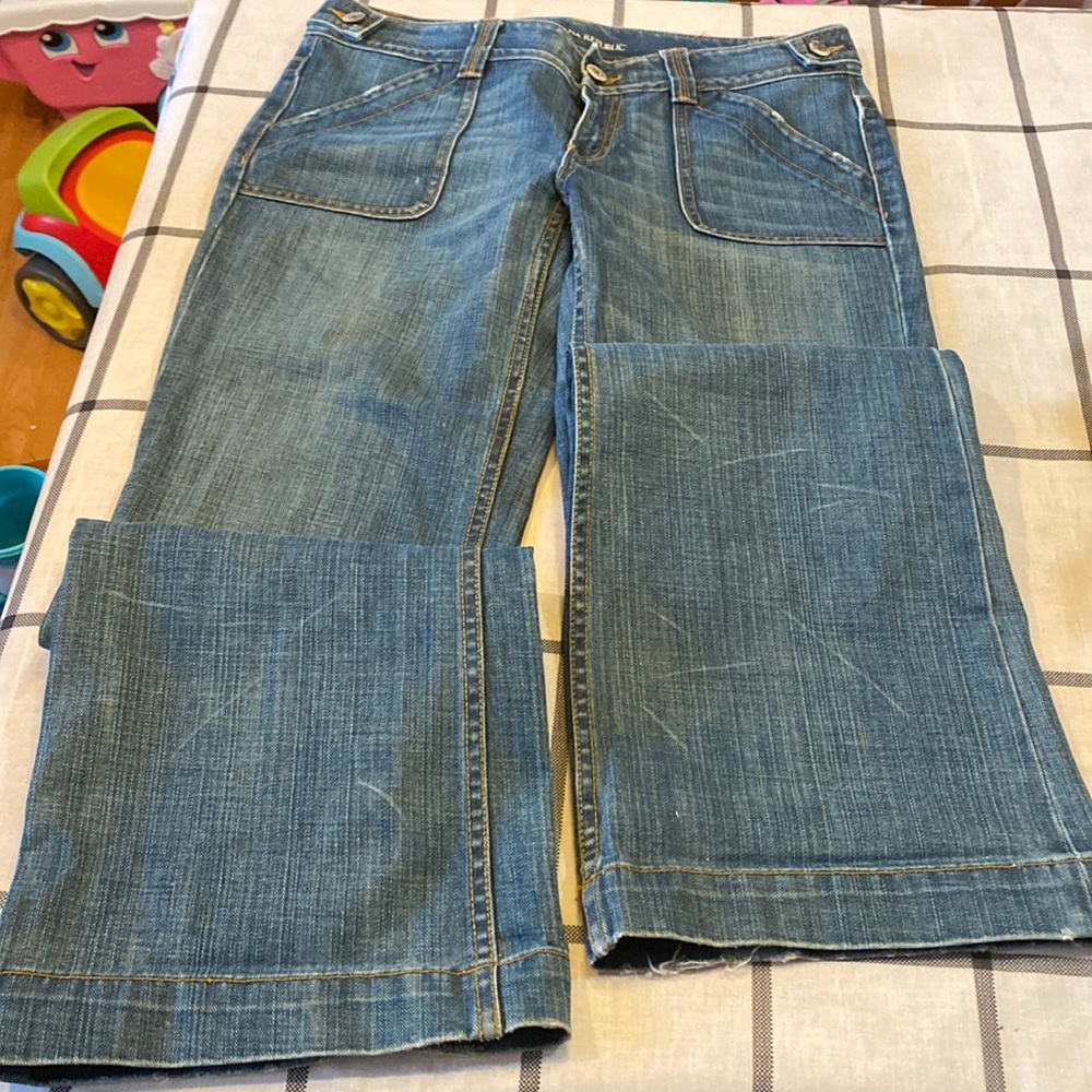 Vintage BR Low Rise Wide Leg flair Jeans 8 - Picture 2 of 8